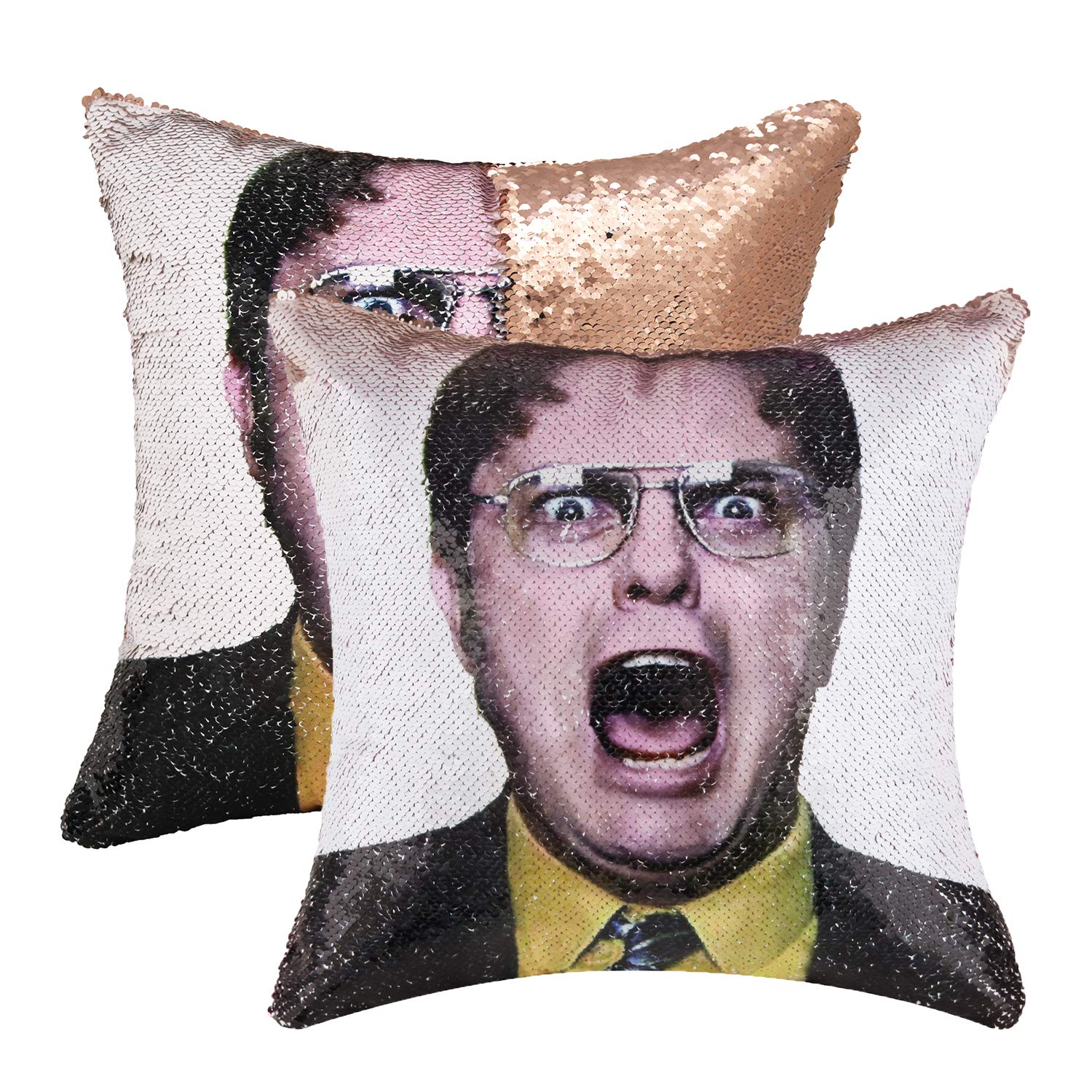 sequin pillow the office