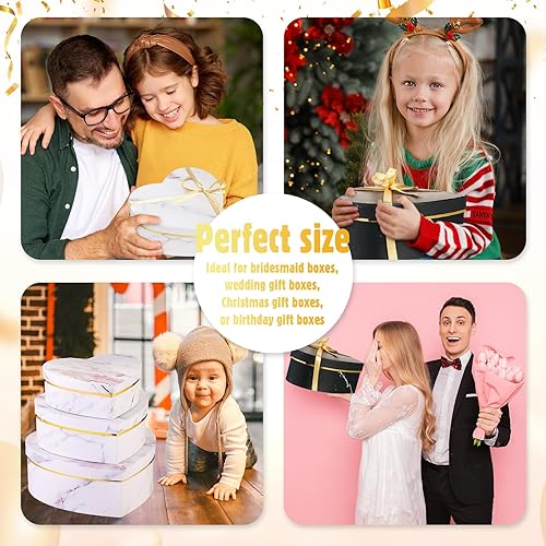 Miniatura 7 de Kosiz 12 cajas de flores de corazón de mármol, cajas de regalo para el día de la madre con tapas para arreglos, cajas de regalo florales para