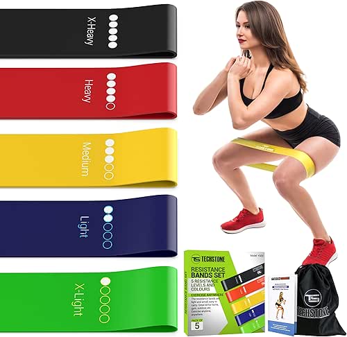 TechStone Resistance Bands Set for Men and Women, Pack of