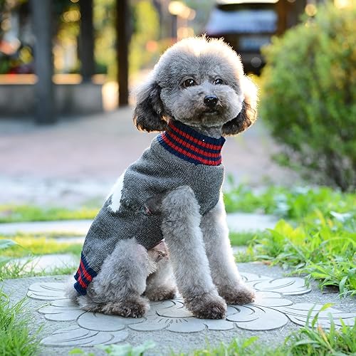 Miniatura 4 de Suéter de Navidad para perro, lindo suéter de punto para perro de la paz y gato, traje de Navidad feo para vacaciones, disfraz suave para otoño e