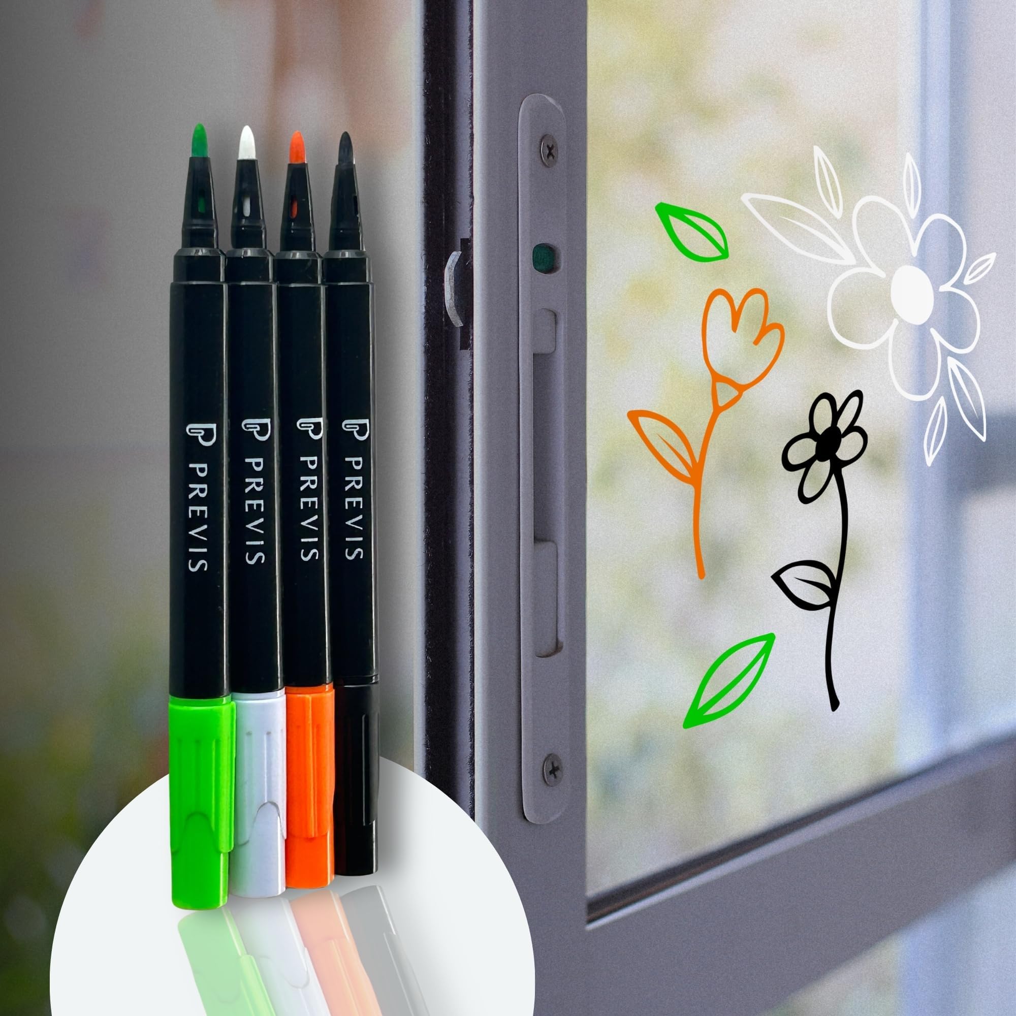 DIGIELE Marqueurs Métalliques 8 Couleurs - Feutres Craie Effaçables Tableau Noir, Verre Et Scrapbooking