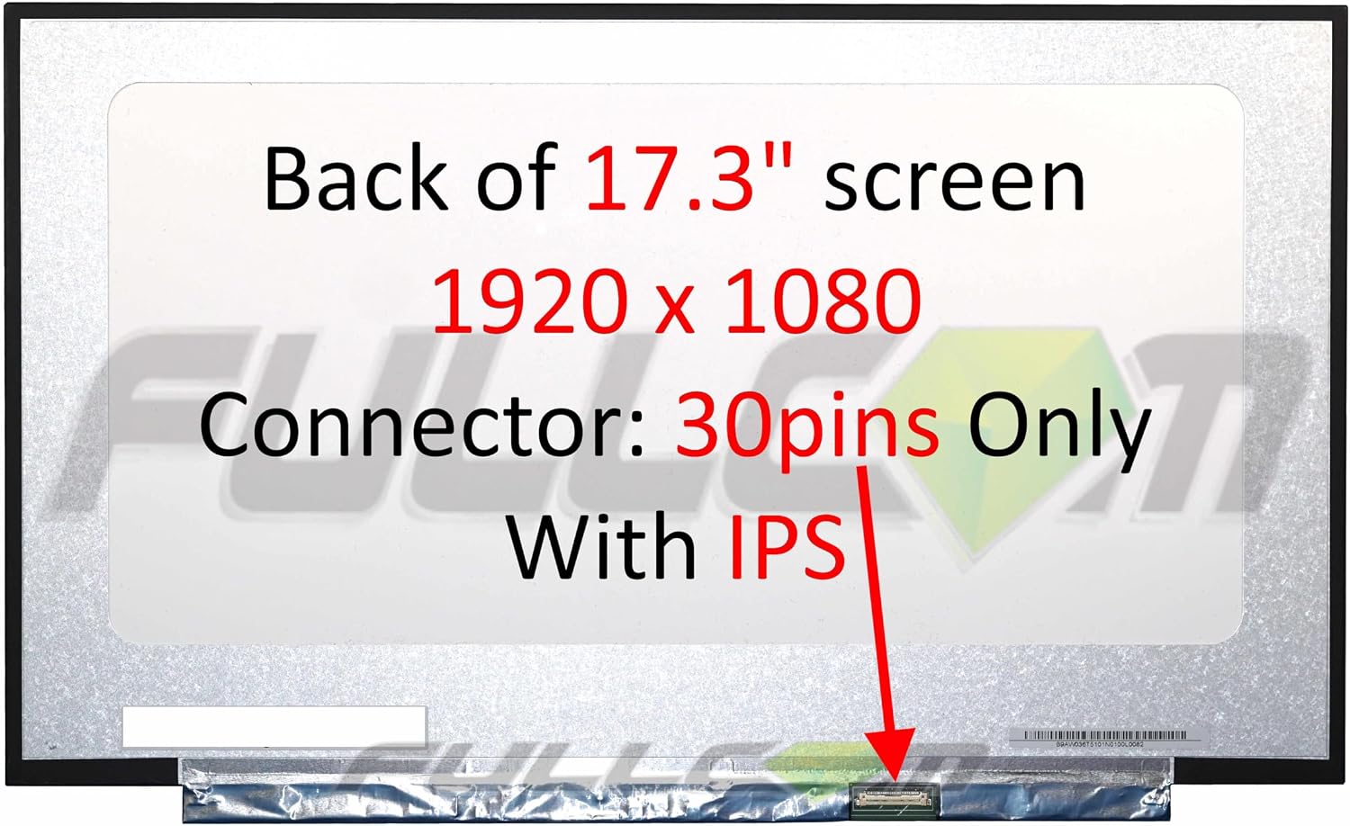 New Replacement Screen for N173HCE-E3C 17.3" FHD 1920x1080 IPS 30 Pin Non-Touch No Brackets Compatible with NT173FHM-N4C NV173FHM-N4E NV173FHM-N4G for Laptop/Display/Screen/LCD Application