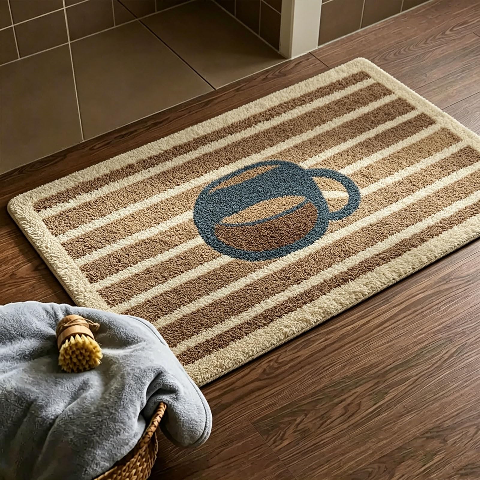 Zerbino per Ingresso, Tappetino da Doccia/Bagno a Pelo Corto, Asciugatura Rapida, Tappeto per Lavanderia, tappeti Ultra Morbidi per Camera da Letto, corridoio, Passaggio, Cucina, Ingresso (