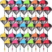 Wizzosivoor 36PCS No-Tangle Parachute Toys - Hand Throw Army Men in 6 Colors, Battery-Free Party Fun for Kids