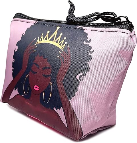 Miniatura 2 de Bolsa de maquillaje Melanin para mujer, bolsa de cosméticos impresa portátil, bolsa de aseo de viaje, bolsa organizadora de maquillaje para mujeres,