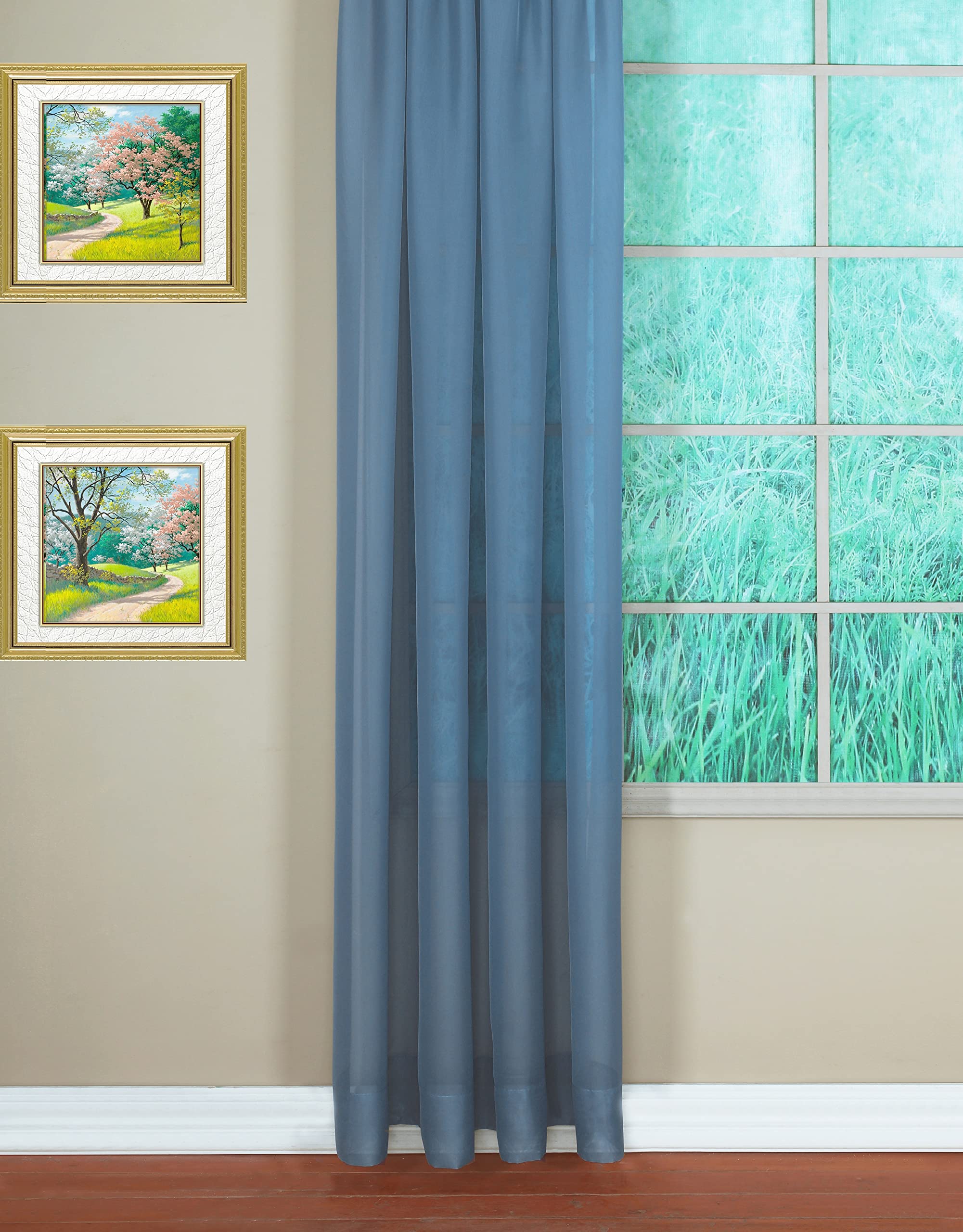 Today's Curtain Emelia Original Voile Panel 72", Wedge Blue, 60" W x 72" L