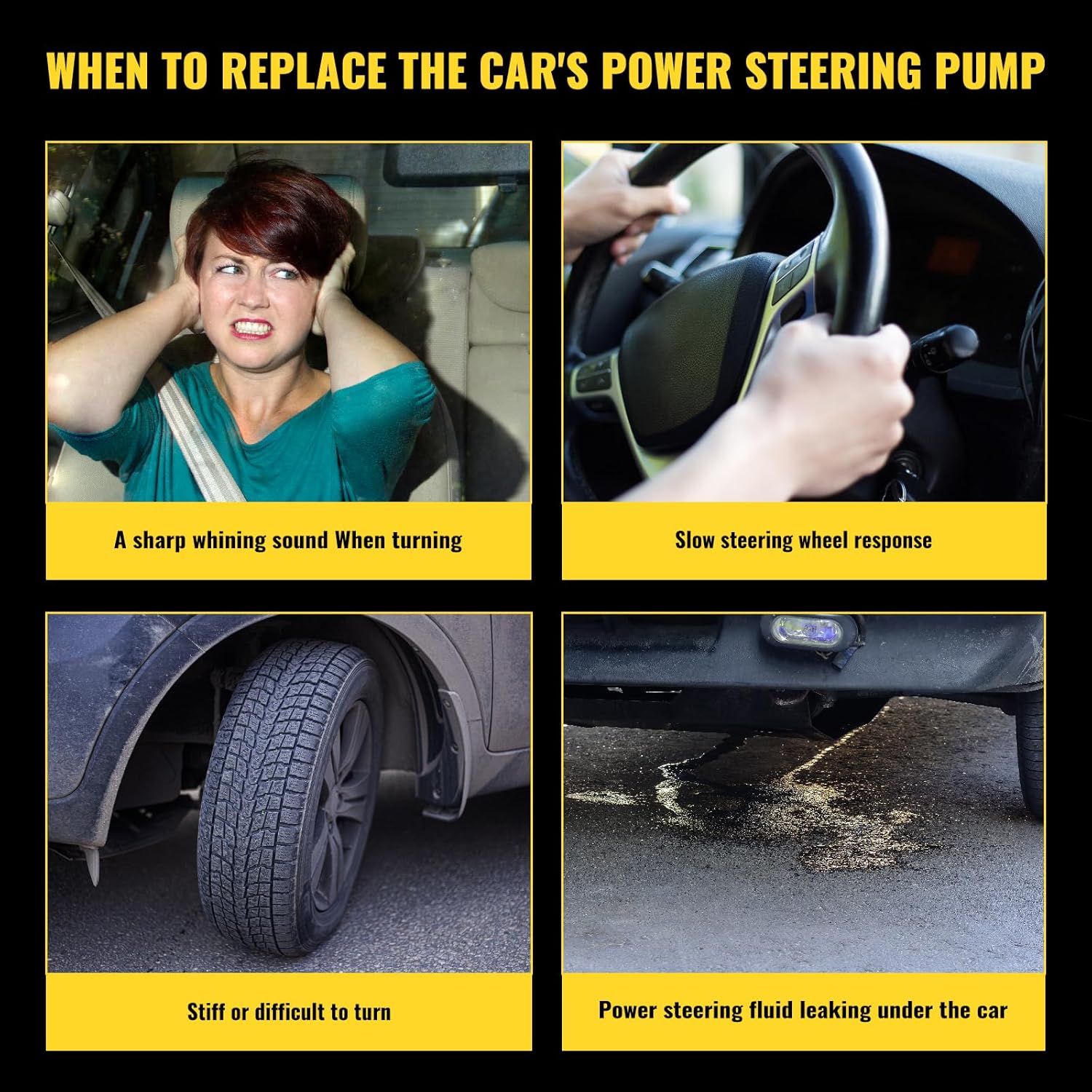 TUCAREST Power Steering Pump 96-65990 (For L6-4.2L;Standard Wheelbase) Fit For 04-07 Bu-ick Rainier /02-09 Chevy Trailblazer, G-M-C Envoy /02-04 Olds Bravada /05-09 Sa-ab 9-7x [OE# 20-65990 26112229]