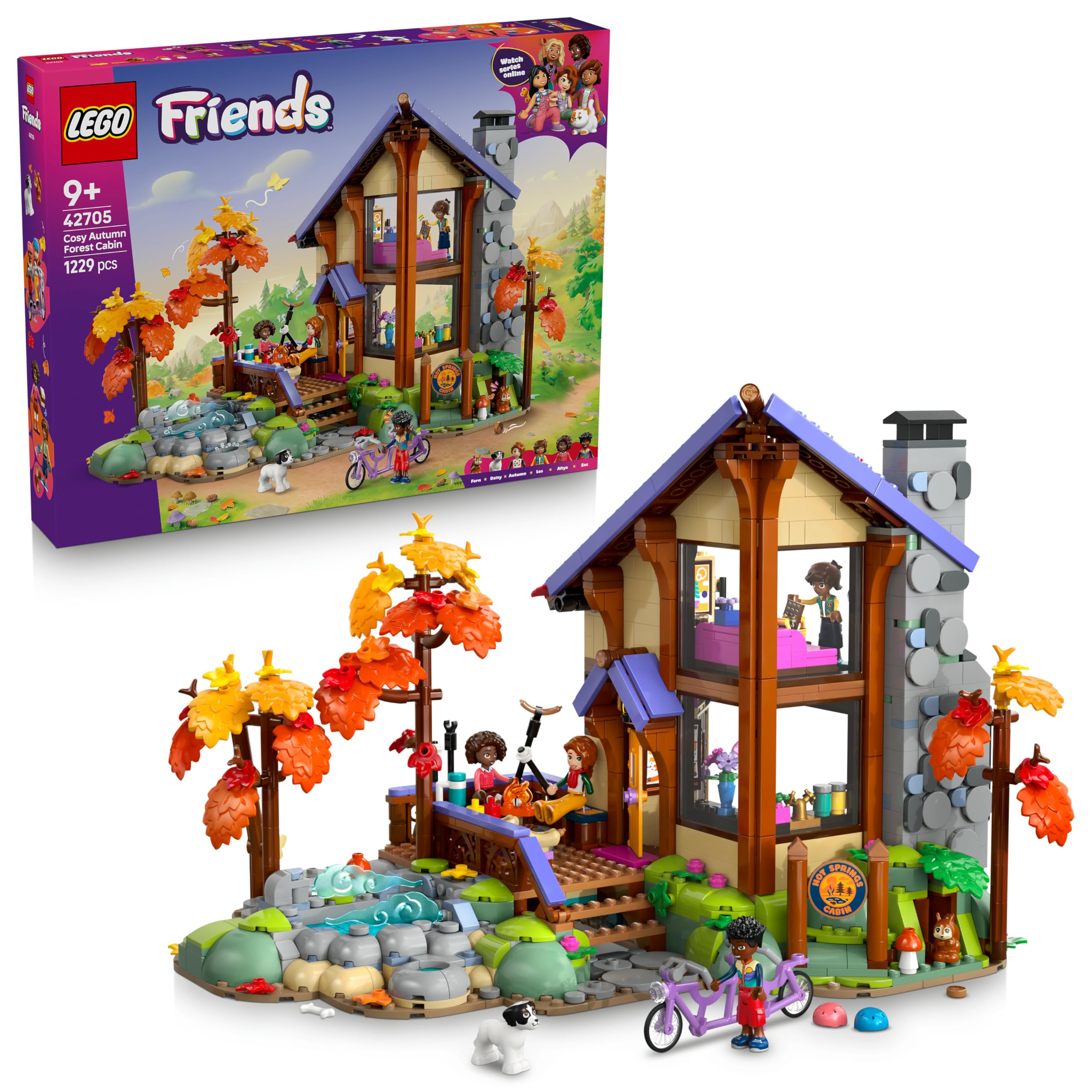 Lego Friends Cozy Fall Forest Cabin Building Toy 42705
