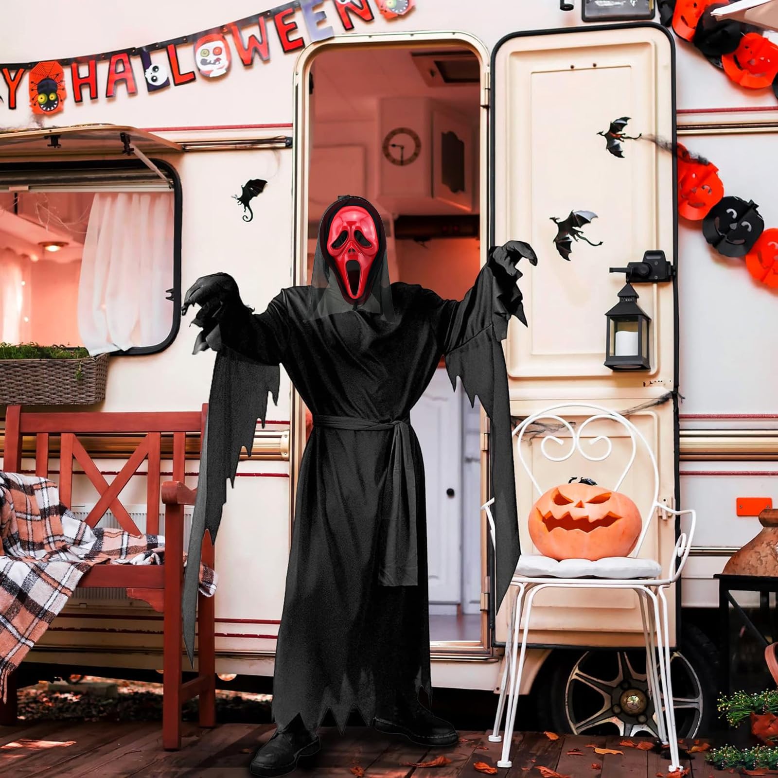 I Have No Mouth And I Must Scream Masque Halloween Scream - Fantôme Squelette Effrayant - Pour Enfants Et Adultes - Cosplay Soirée Déguisée