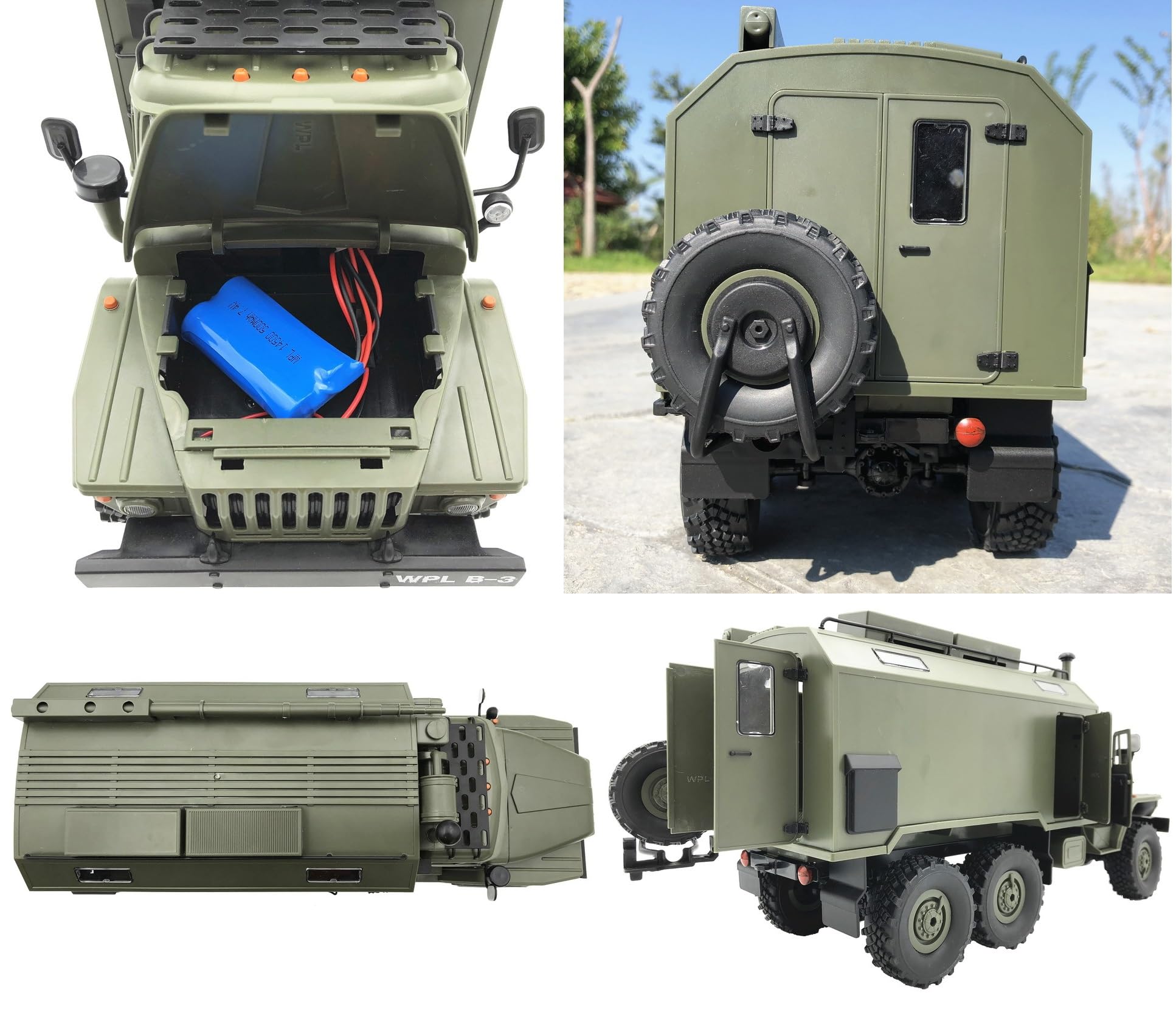 RTR RC LKW Militär Truck 2.4G B36 Ural 1:16 6WD Off-Road Fahrzeug Simulation Crawler Ferngesteuerter Lastwagen Militärlastwagen Kletterfunktion