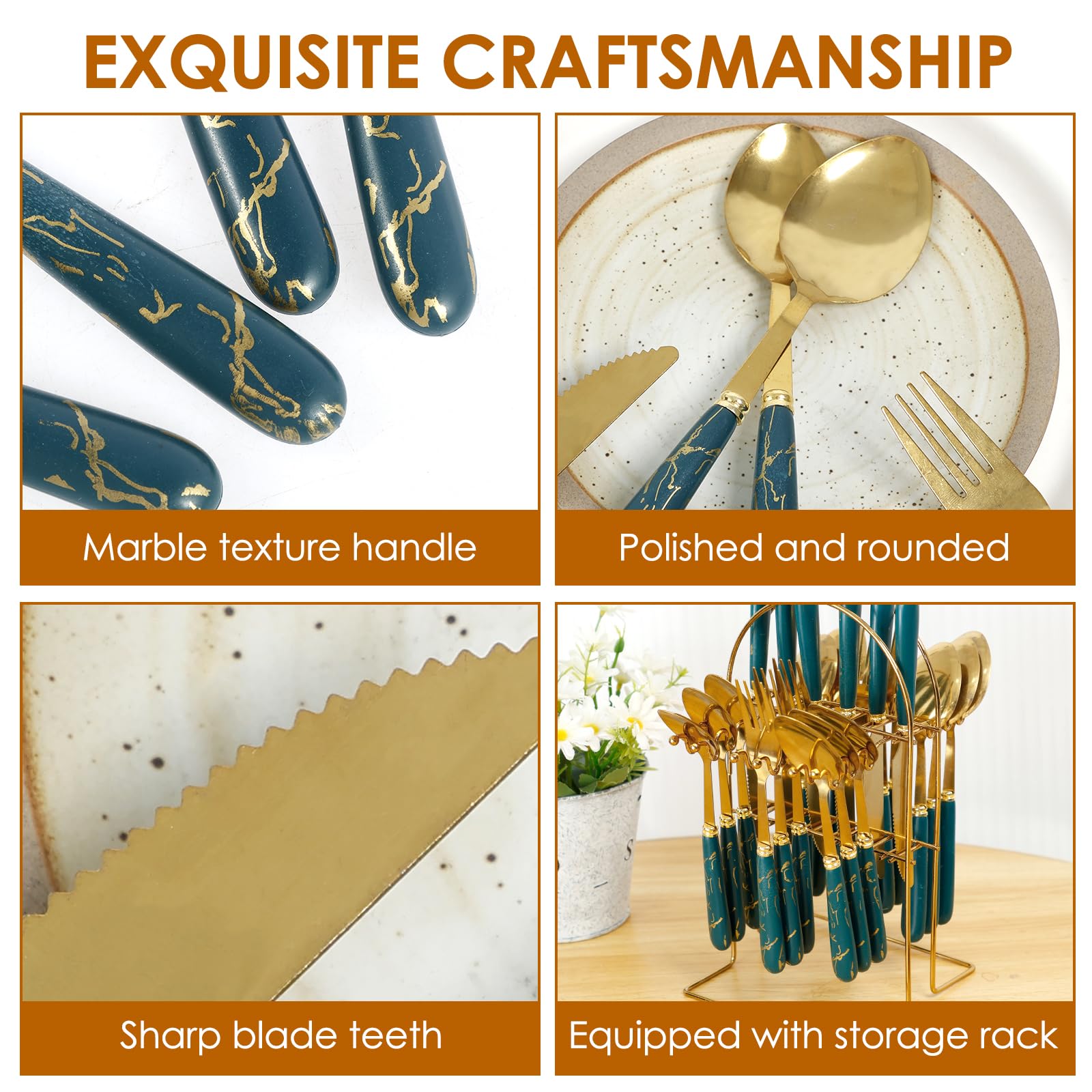 Abert Set Posate Tavola 24 Pz Inox FLAIR Cromo Lucido - Foto 5