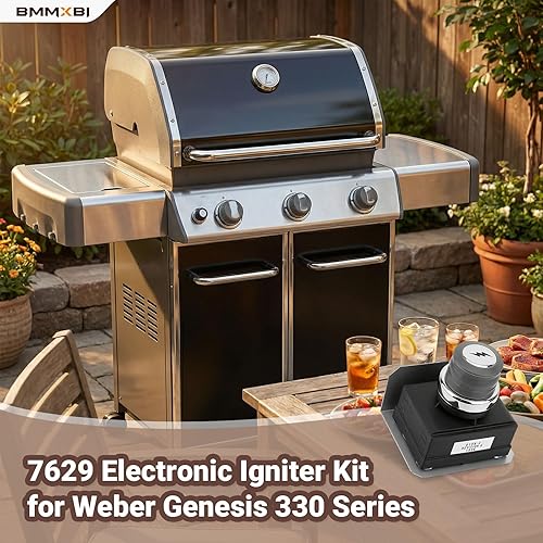 Miniatura 6 de Kit de encendido electrónico 7629 para parrillas de gas Weber Genesis 300 E-310 E-320 E-330 S-310 S-330 (años modelo 2011-2016), repuesto