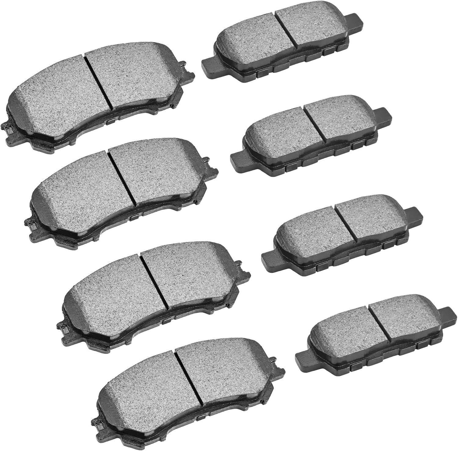 D905 D1737 Front Rear Ceramic Brake Pads for 2014-2019 Nissan Rogue 2 Row Seating Models Driver Passenger Side