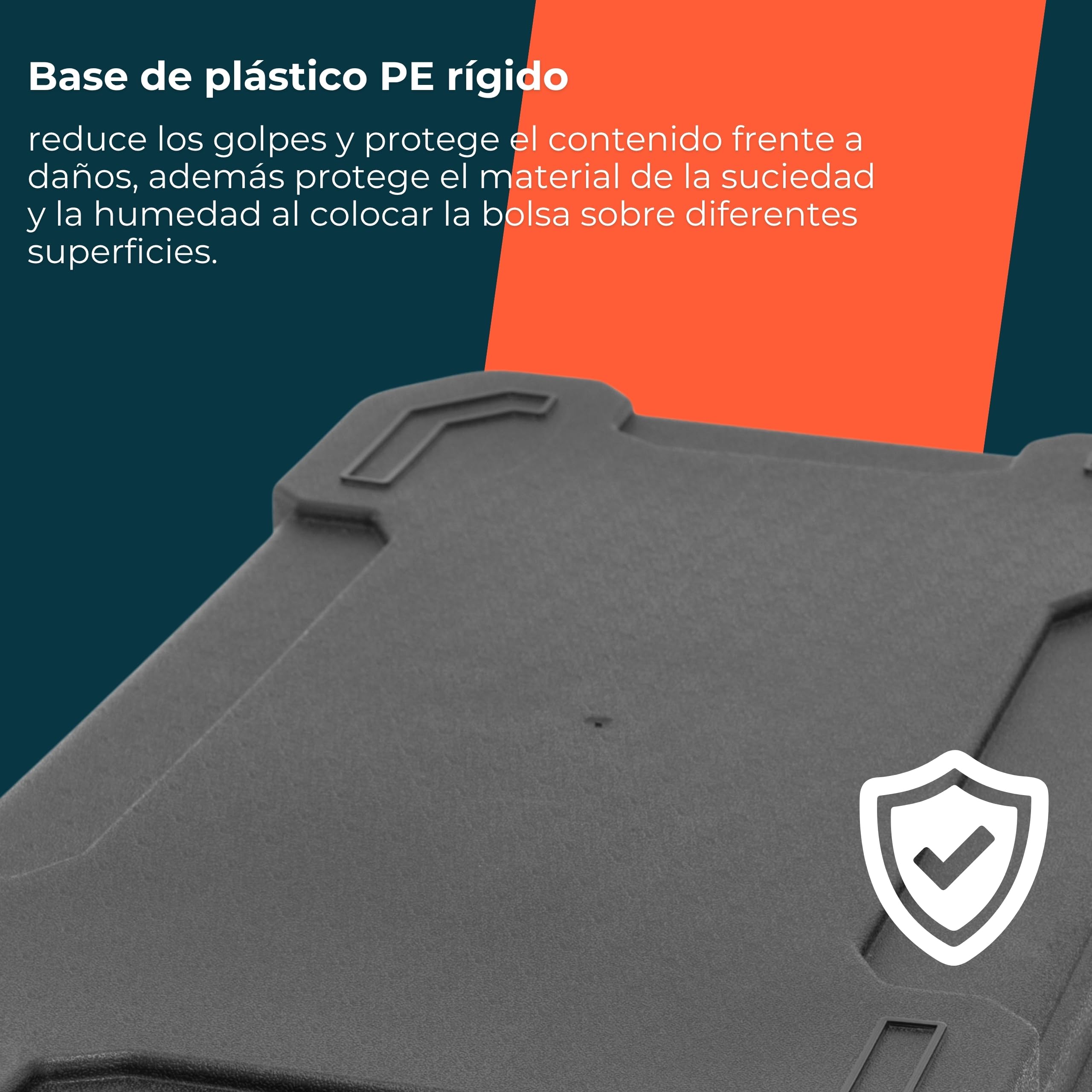 Bolsa de herramientas de 45 L 49 x 27 x 35 cm, gran bolsa de trabajo con muchos bolsillos interiores y exteriores, correa para el hombro, cremallera bidireccional y base de polietileno resistente para