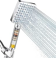 Vista 24 de Cobbe Cabezal de ducha filtrado con portátil, cabezal de ducha de alta presión con 6 modos de pulverización con filtros, suavizador de agua filtra