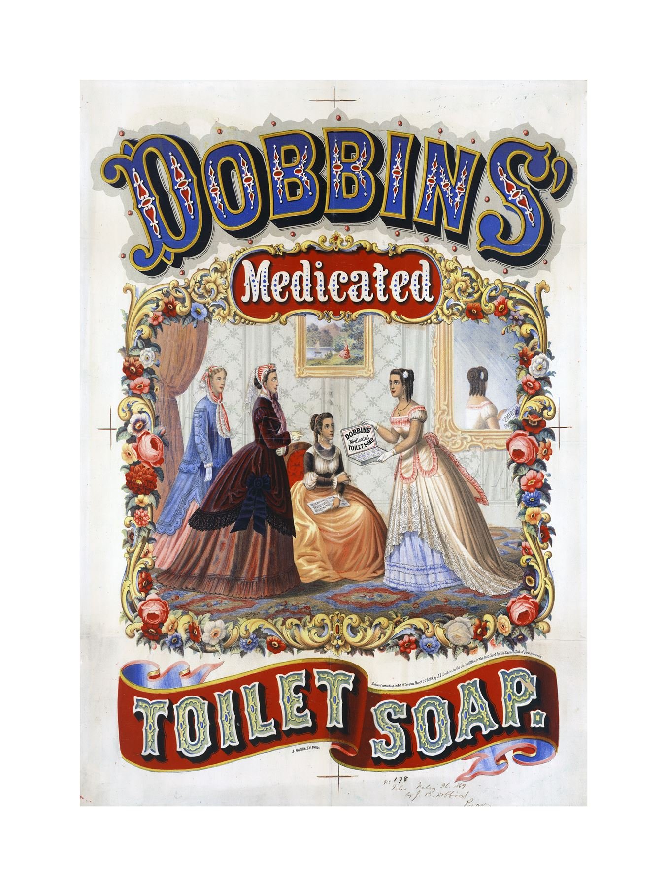 Wee Blue Coo Ad Dobbins Medicated Toilet Soap Pennsylvania USA Wall Art Print
