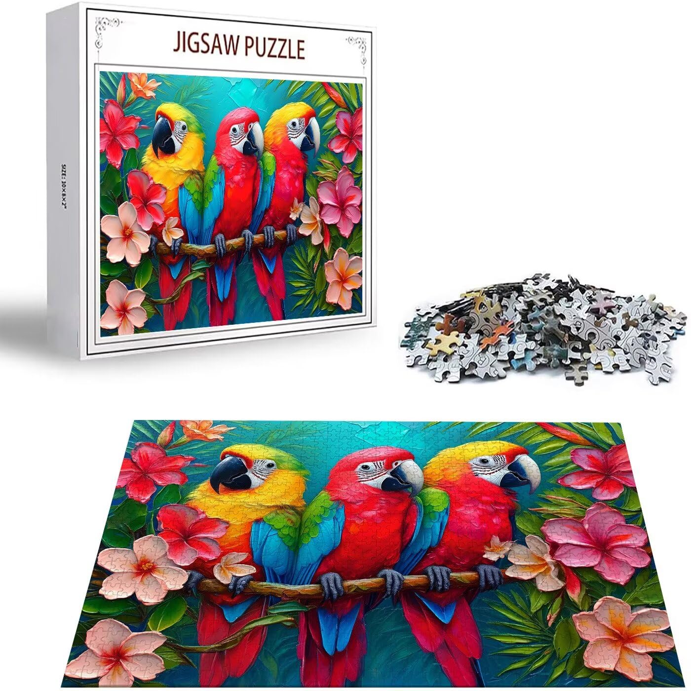 Puzzle 2000 Pezzi per Adulti e Ragazzi, Puzzle Fiore Jigsaw Giochi Rilassamento e Intelligence, Jigsaw Pappagallo per Gioco Familiare, Idea Regalo Uomo e Donna, Consigliato a Partire dai 14 Anni S-215
