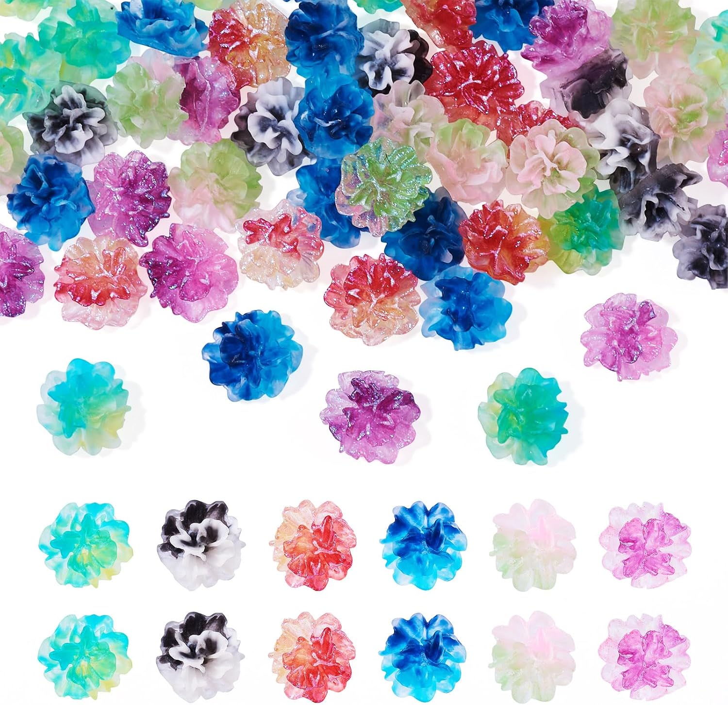 Boutigem 1784Pcs Glow In The Dark Beads - 6mm Mixed Color Resin Beads For DIY Jewelry Making - View #3