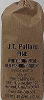 Vista 3 de JT Pollard - Paquete de harina de maíz blanca fina, 2 bolsas de 32 onzas de harina de maíz blanco J.T. Pollard, con hoja de recetas