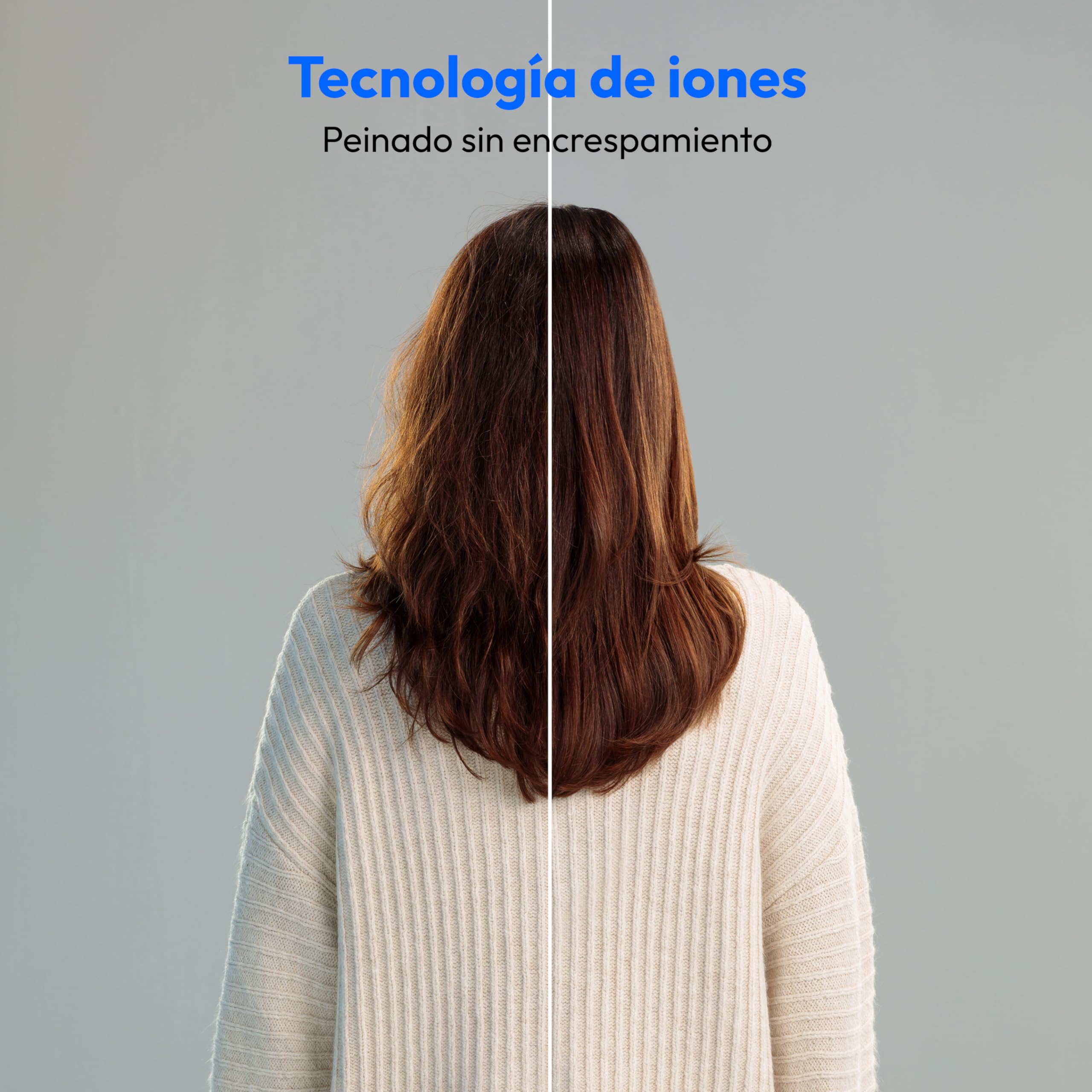 MEDION Spazzola lisciante con tecnologia a ioni HB1 (forma a spazzola con elementi riscaldanti in ceramica/tourmalina, 5 impostazioni di calore regolabili (165° - 210°)