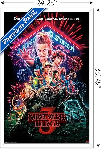 Vista 108 de Trends International - Stranger Things de Netflix: Temporada 3, póster para pared de una hoja, 57 x 86 cm, versión de alta calidad no enmarcada