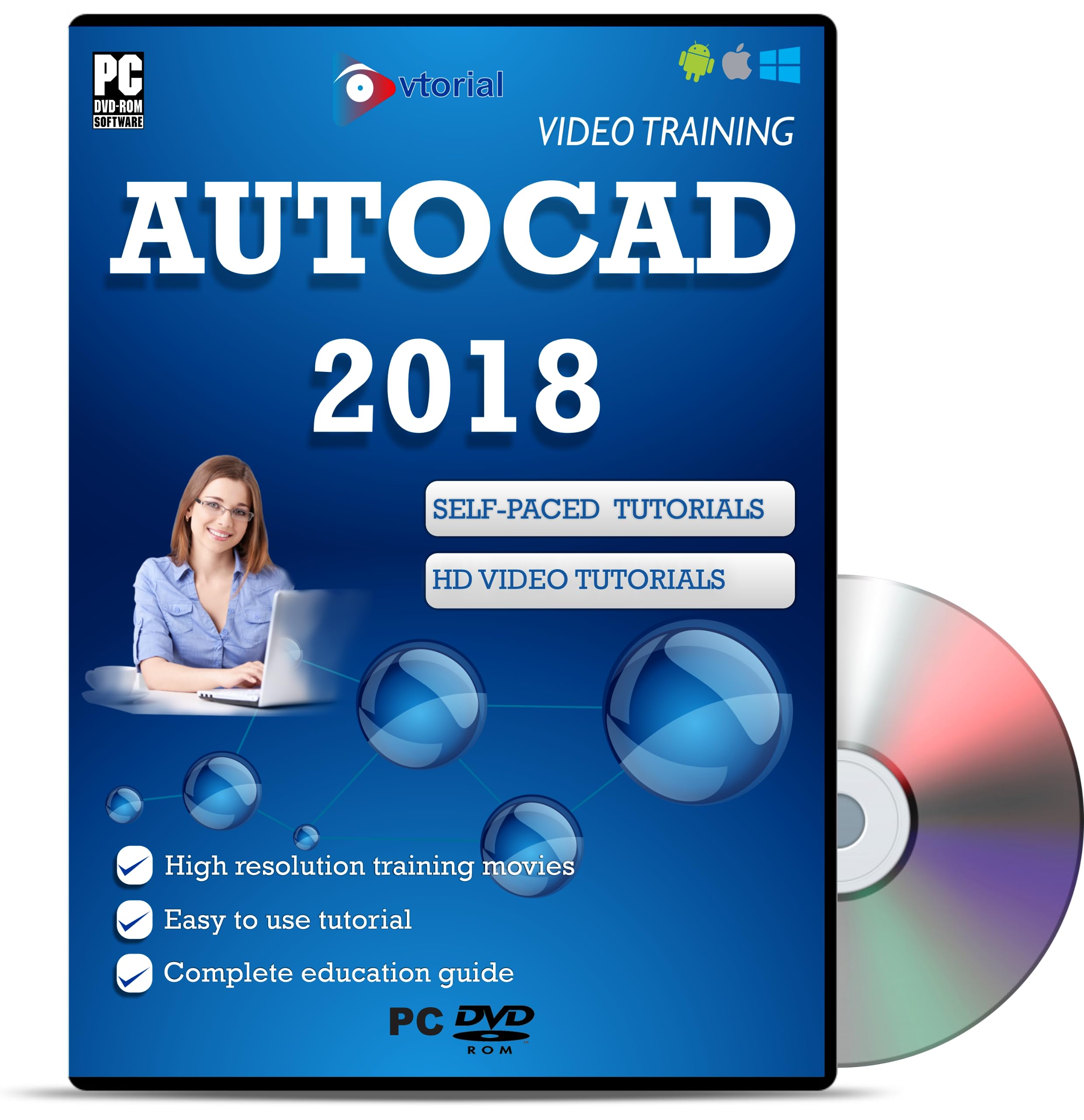 Mastering AutoCAD 2018 Training Tutorial Video DVD - Fast learning self-paced tutorial (with DVD) High Quality Training Videos with examples | No Subscription Required | LIFETIME ACCESS | NO LIMITS (B07QV35YTJ) Amazon Price History, Amazon Price Tracker