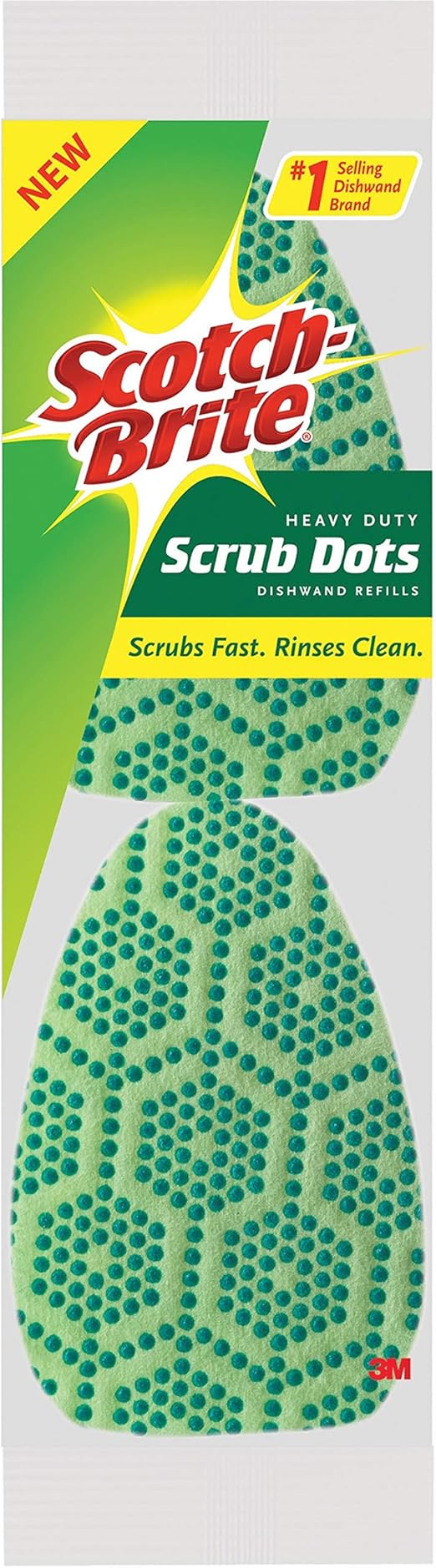 Scotch-Brite Scrub Dots, Heavy Duty Dishwand Refills, Fits All Scotch-Brite Dishwands, Keep Your Hands Out of Dirty Water, 2 Refills