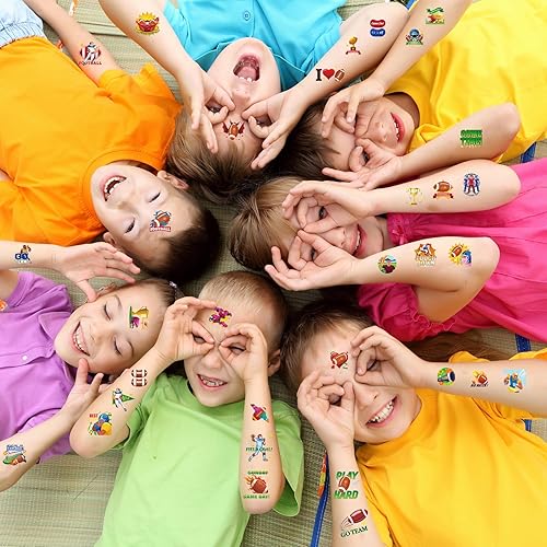 Miniatura 7 de 96 tatuajes temporales de fútbol americano, súper fútbol, día de juego, tatuajes falsos para fanáticos, eventos, decoración de tatuajes, deportes,