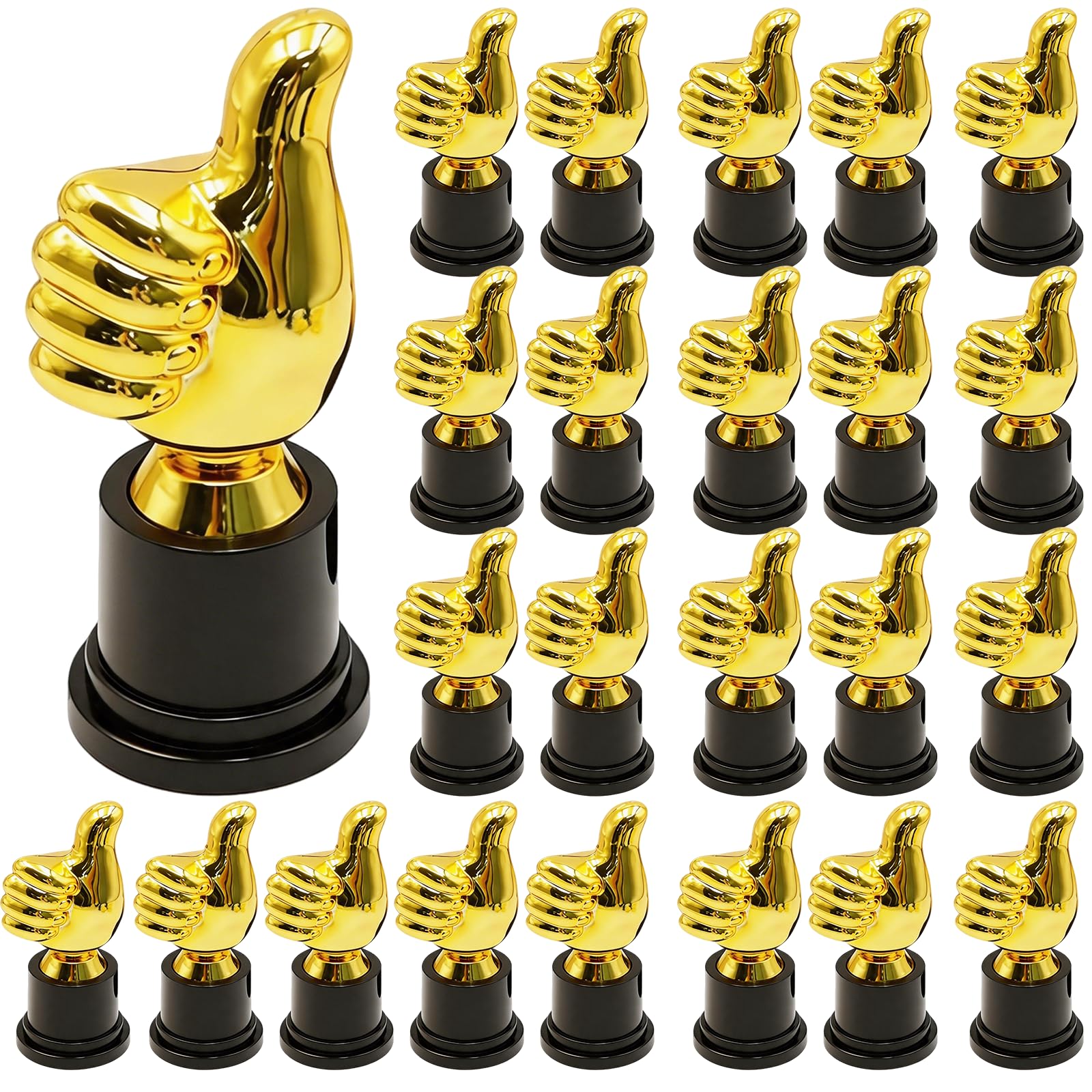 Trofeo de Pulgar Dorado 5x13cm Plastico Oro Ceremonias Premiacion 24 Piezas