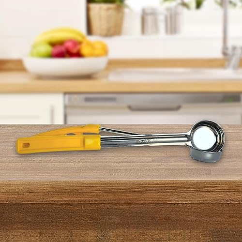 Miniatura 5 de Habanerofire Cuchara de acero inoxidable sólido de 1 onza para medir y servir cucharas para servir de grado comercial (paquete de 12)