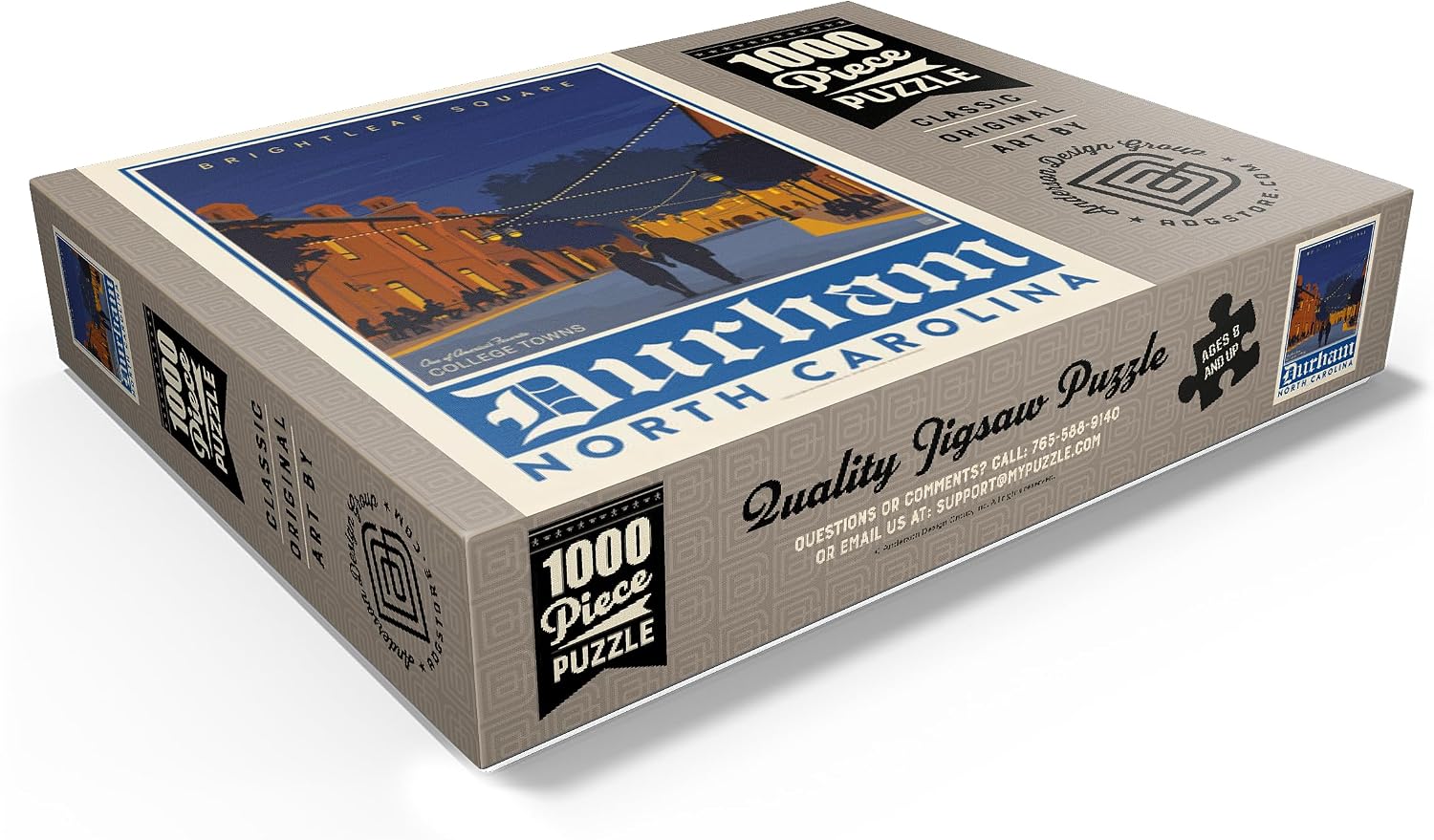 MyPuzzle American College Towns: Durham, NC - Premium 1000 Piece Jigsaw Puzzle for Adults