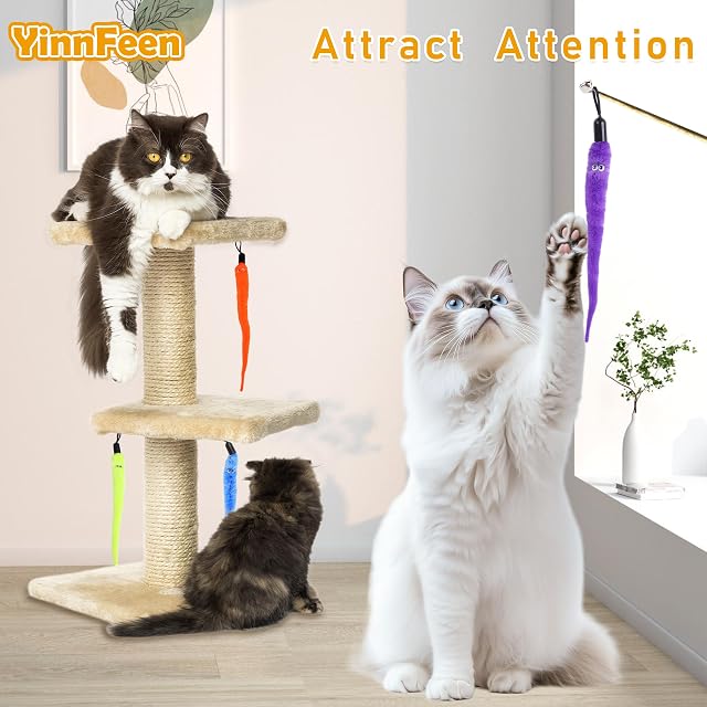 Foto 4 de 7 de YinnFeen 12 Piezas Juguetes para Gatos, Juguetes Interactivos para Gatos