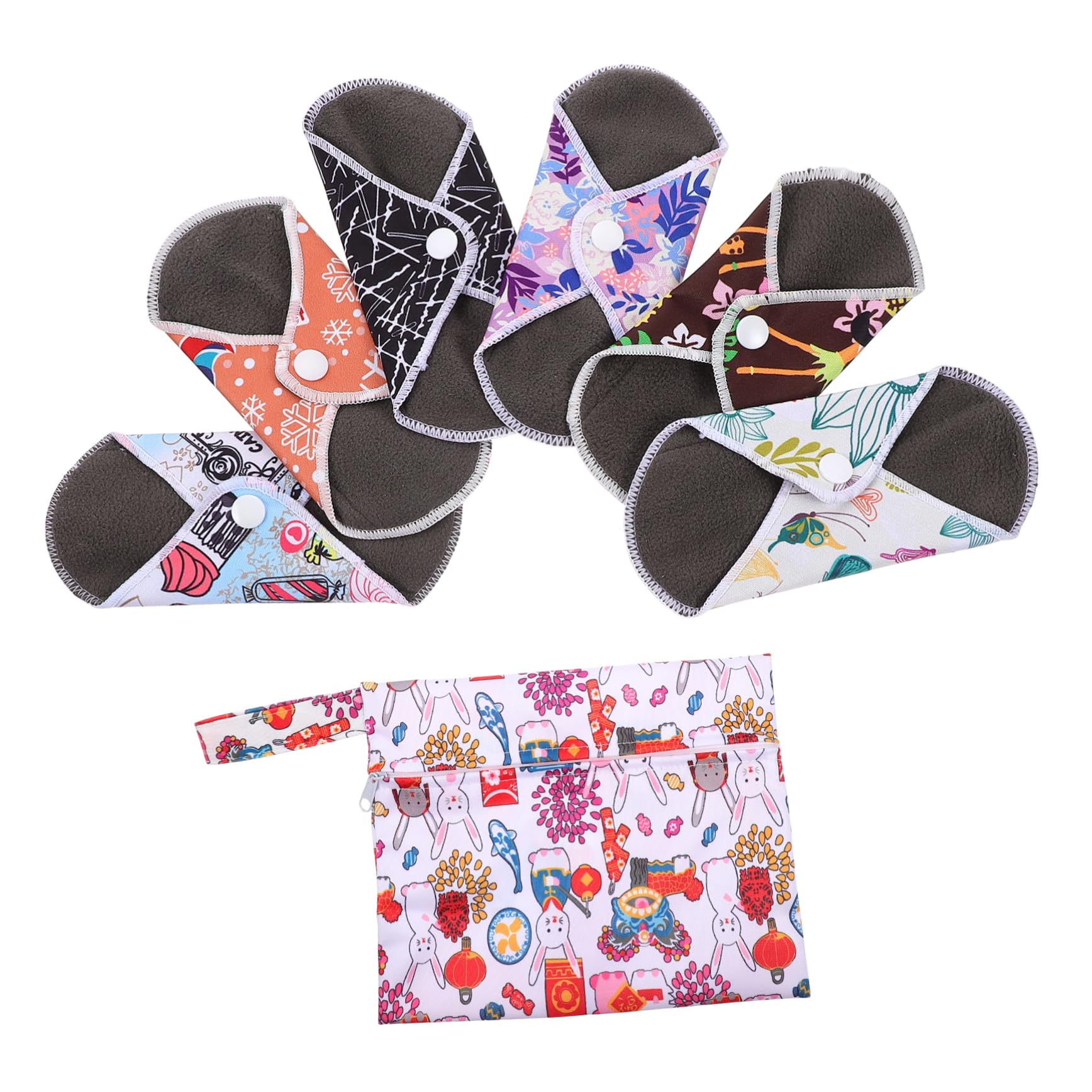Beavorty 2 Set assorbente stoffa biologico abito mutandine asciugamano tovagliolo mestruale lavabile piccolo assorbenti mestruali tampone lavabile pad infermieristico Membrana impermeabile