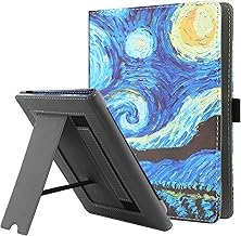 HGWALP Stand Étui Universel pour Tout Le 6-7 Pouces eReaders, Folio Stand Coque Housse avec dragonne Compatible avec Kindle Paperwhite 6.8"/Paperwhite 7"/Kobo/Tolino/Pocketbook/Sony eReader-SS