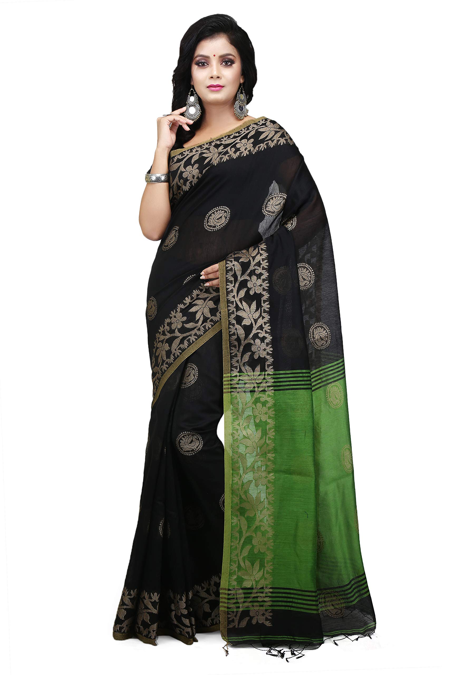 My Story Women’s Woven Handloom Cotton Silk Saree with Blouse Piece – Elegant Handcrafted Indian Attire Blending Comfort, Style & Tradition-image-23