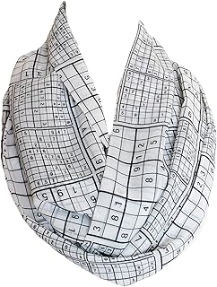 Etwoa Sudoku Infinity Circle Loop Scarf