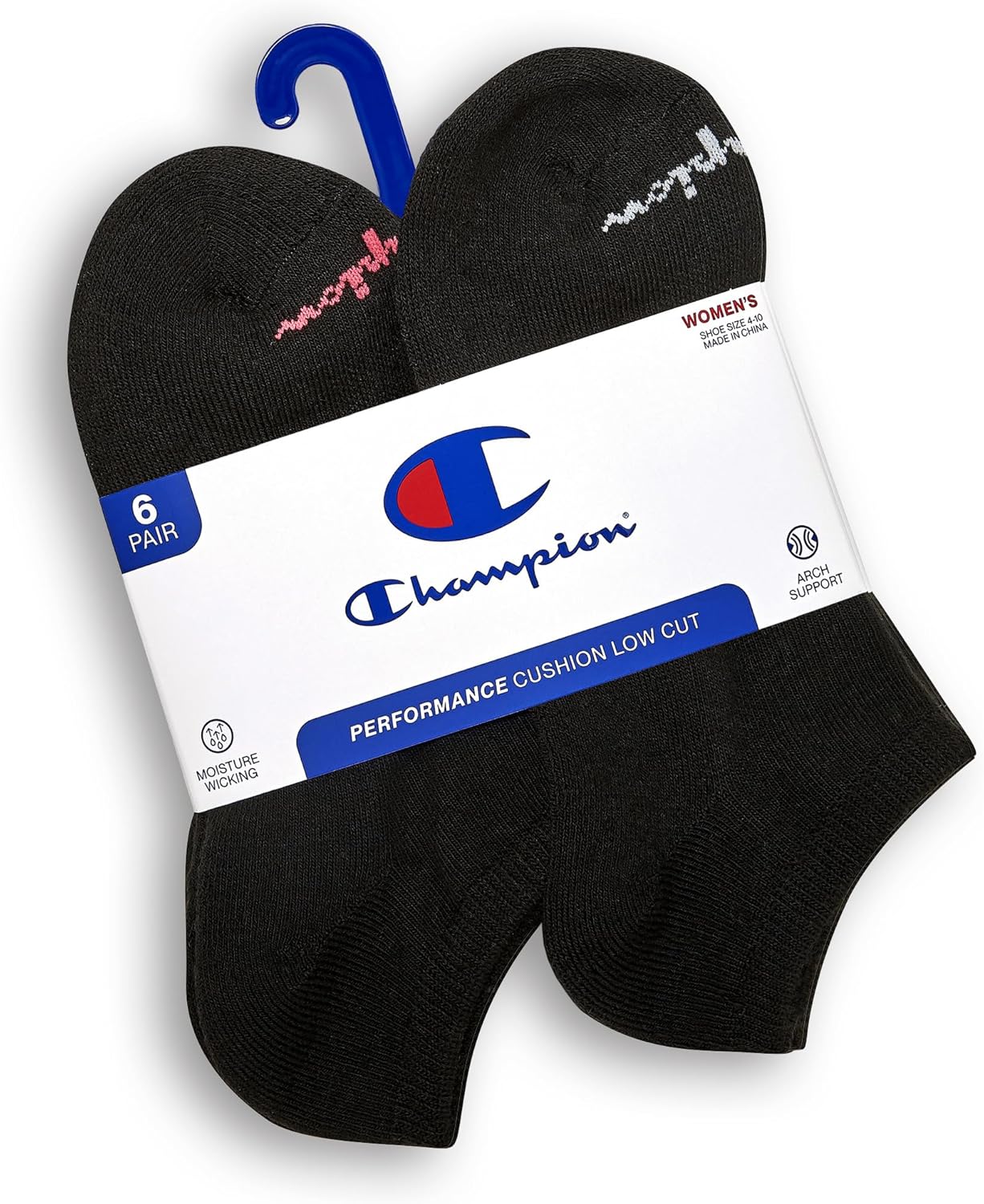 Champion Women's Low Cut Beathable Moisture-Wicking Athletic Socks (6-Pack) - Image 3