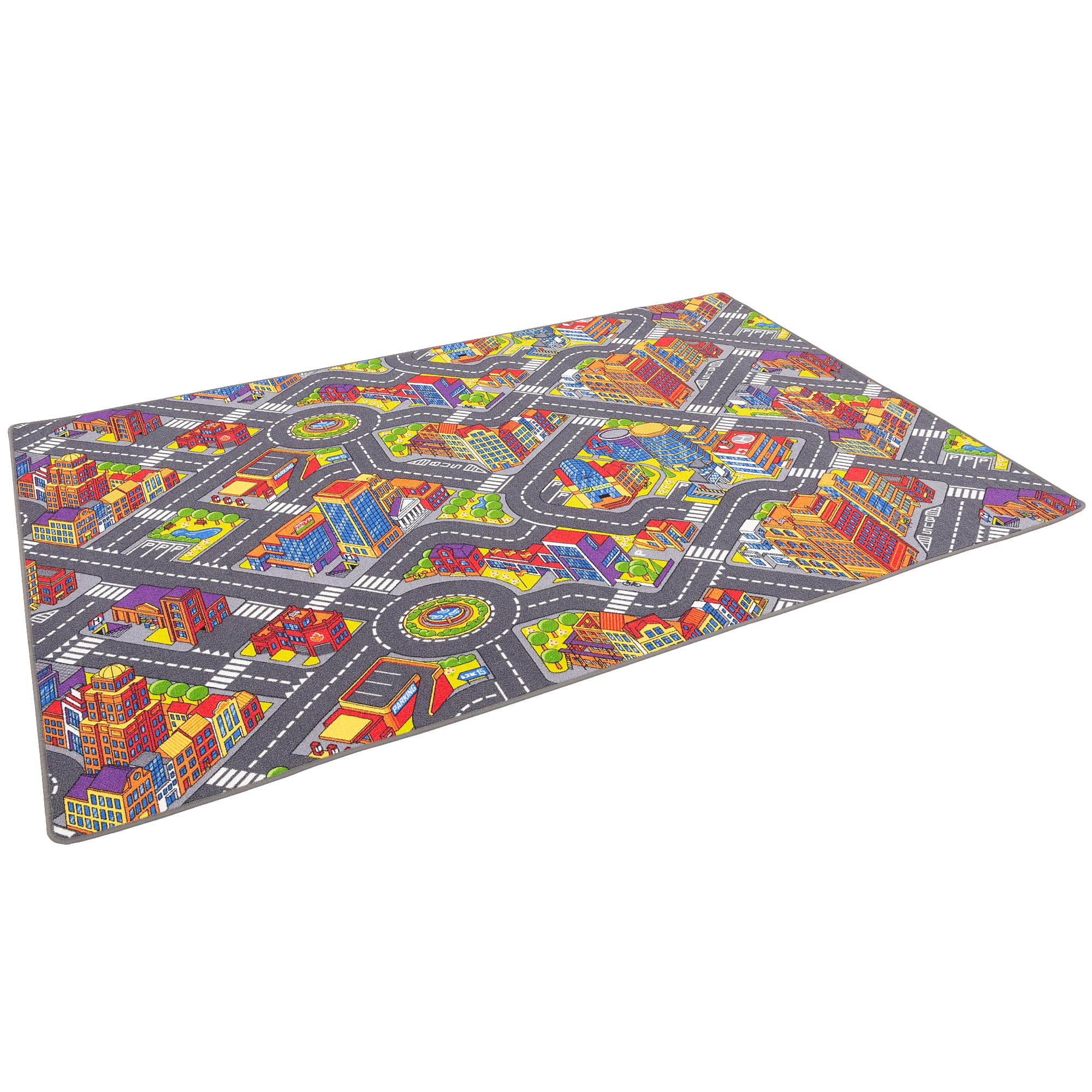 Snapstyle Big City 3D - Tapis de Rue pour Enfants - Gris - 17 Tailles