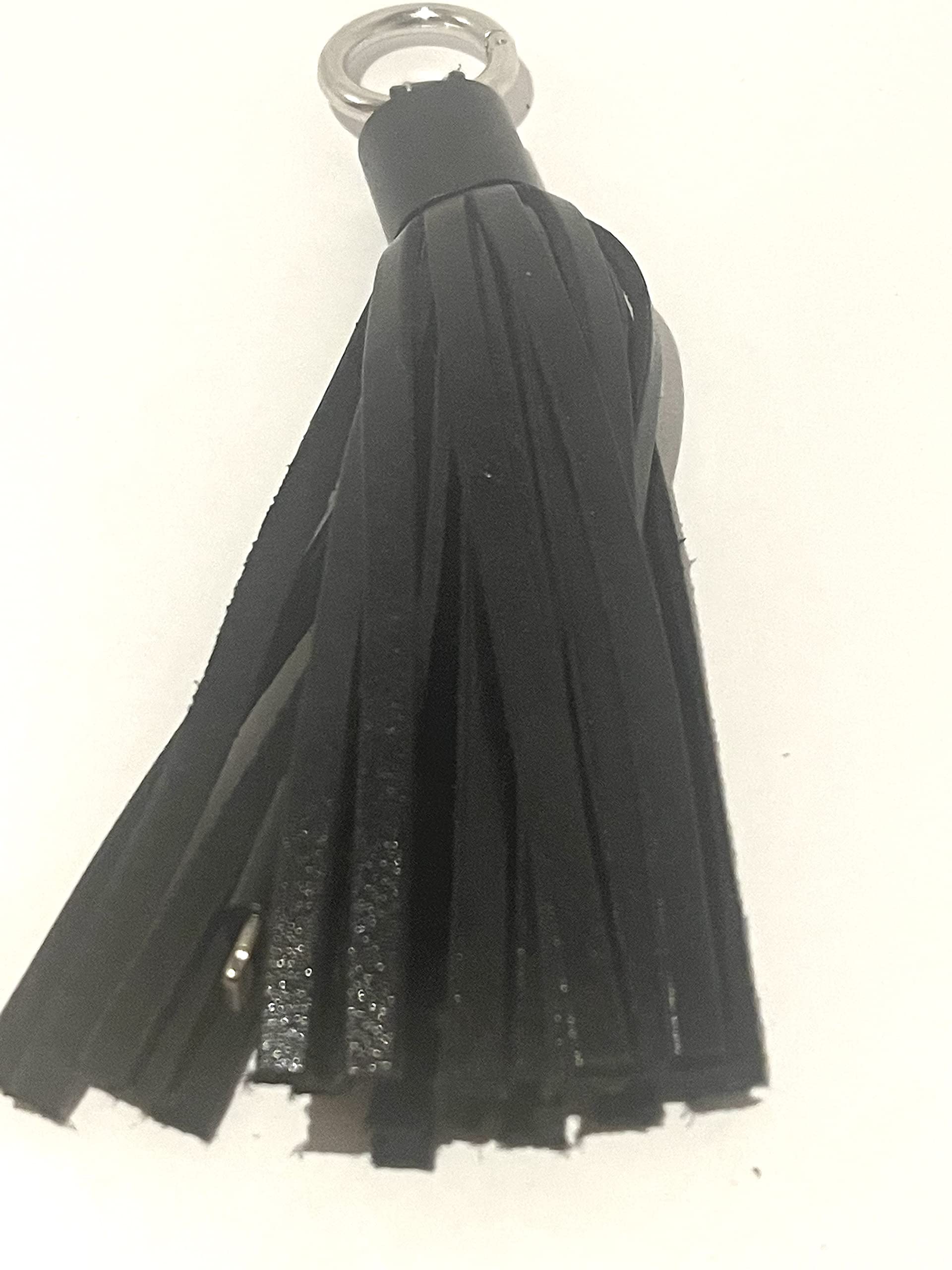 URGE BASICS(Tassel Key Chain Charging Cable USB-C, Leather Tassel Key Chain Type C(Black)