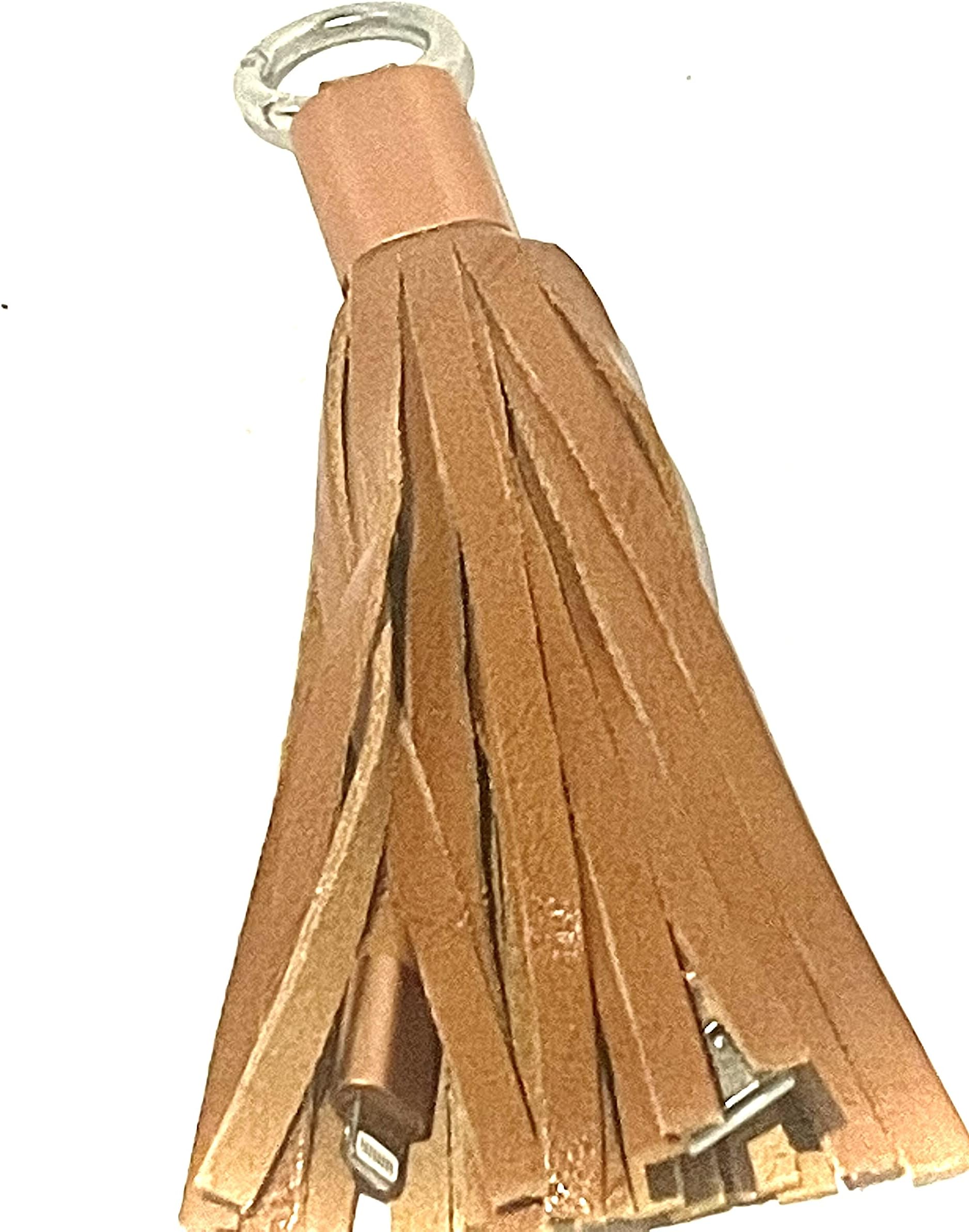 URGE BASICS(Tassel Key Chain Charging Cable USB-C Genuine Leather)(Brown)