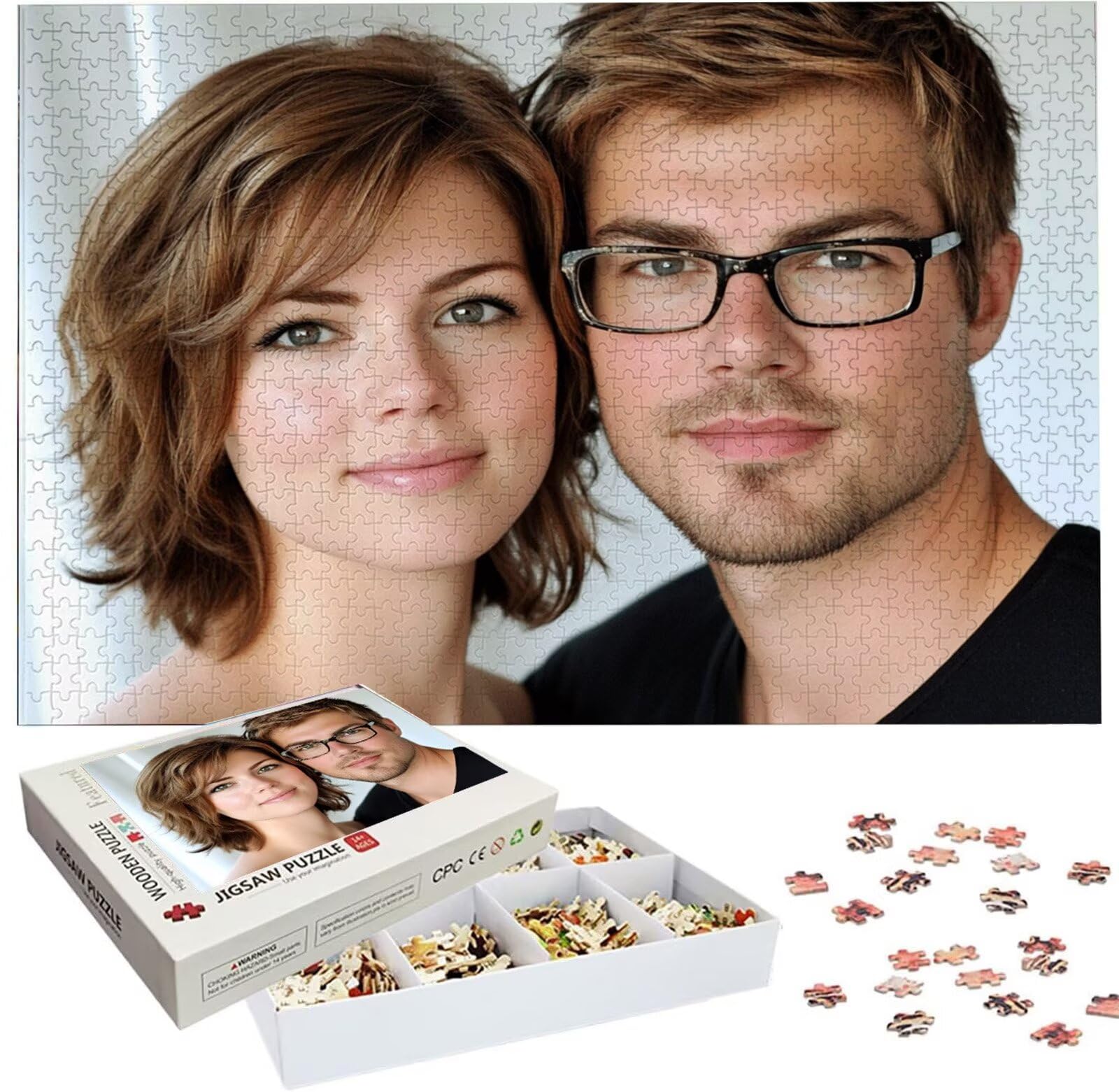Puzzle Personalizzato con Foto e Testo 1500 Pezzi - Stampa in HD, W-5312