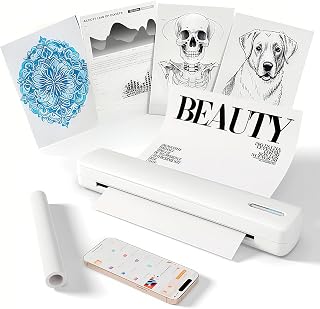 White C80 Wireless Thermal Printer, Inkless Portable Printer for Travel, Supports US Letter A4 8.5 x 11 Inch Thermal Pape... Price In India