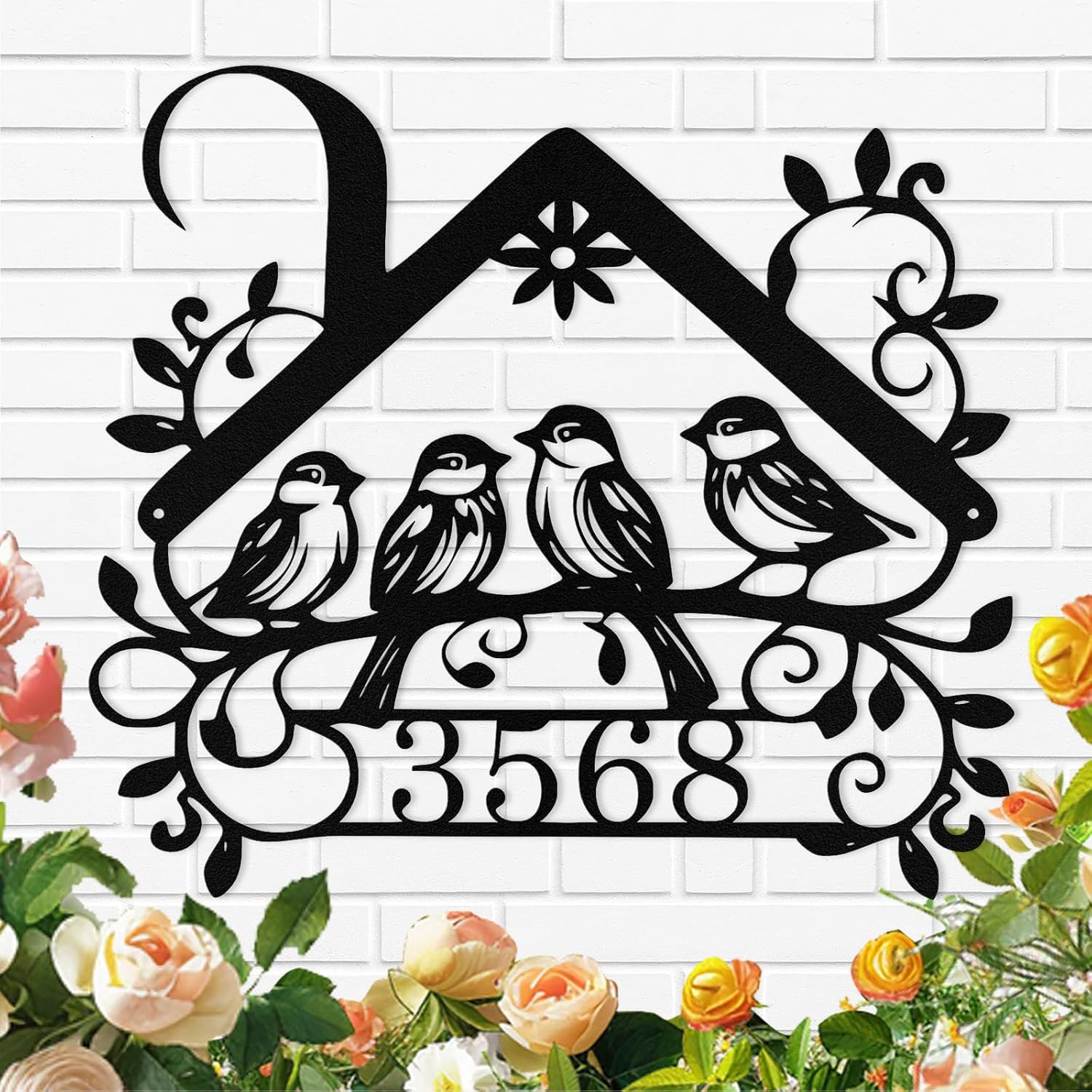 Personalized Birds House Numbers Signs for Outside, Custom Birds Metal Address Number Signs for Houses, Personalized Large Houses Number Signs, Housewarming Gifts