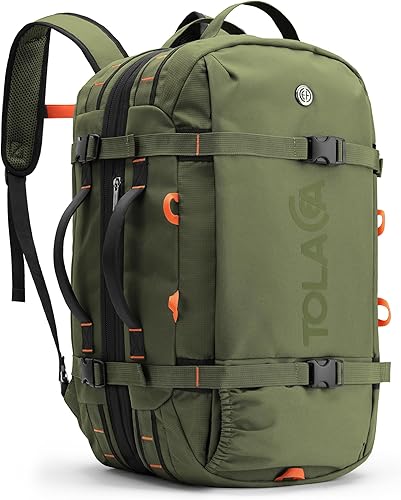 Miniatura 16 de Tolaccea Mochila de viaje para laptop, mochila de mano para hombres y mujeres, 40L-50L expandible aprobada por la TSA, mochila rucksack daypack