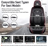 Vista 7 de Fundas de Asiento de Coche para Nissan Murano 2003-2026, Funda de Asiento Completa de Piel Nappa Impermeable, Protector de Asiento Automotriz negro
