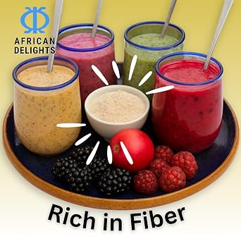 African Delights Baobab Powder, African Fruit Powder, 16 oz | tangy baobab fruit powder for smoothies, baking, drinks, and traditional West African recipes