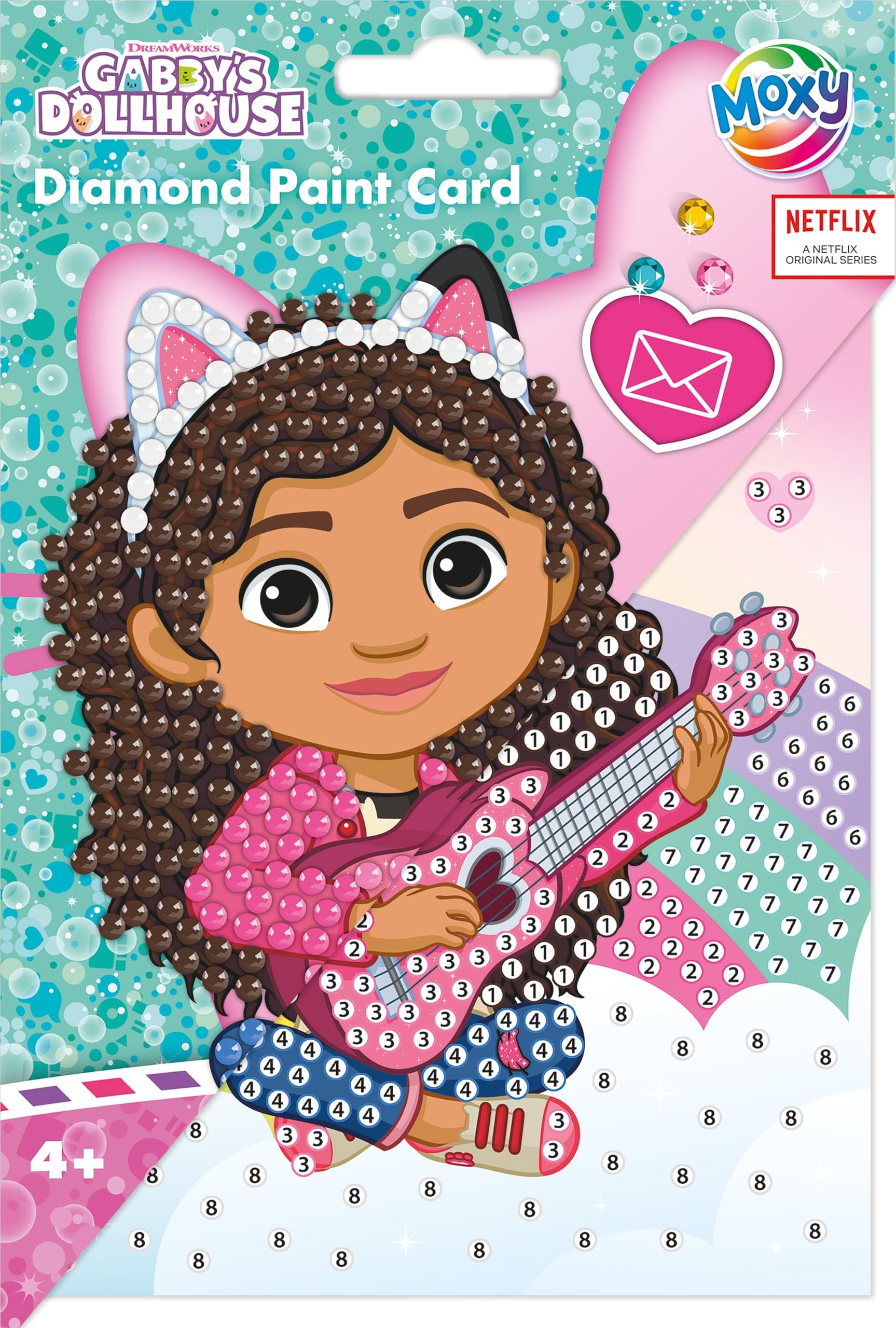 Totum Gabby's Dollhouse Kit de peinture diamant avec carte et enveloppe à partir de 5 ans