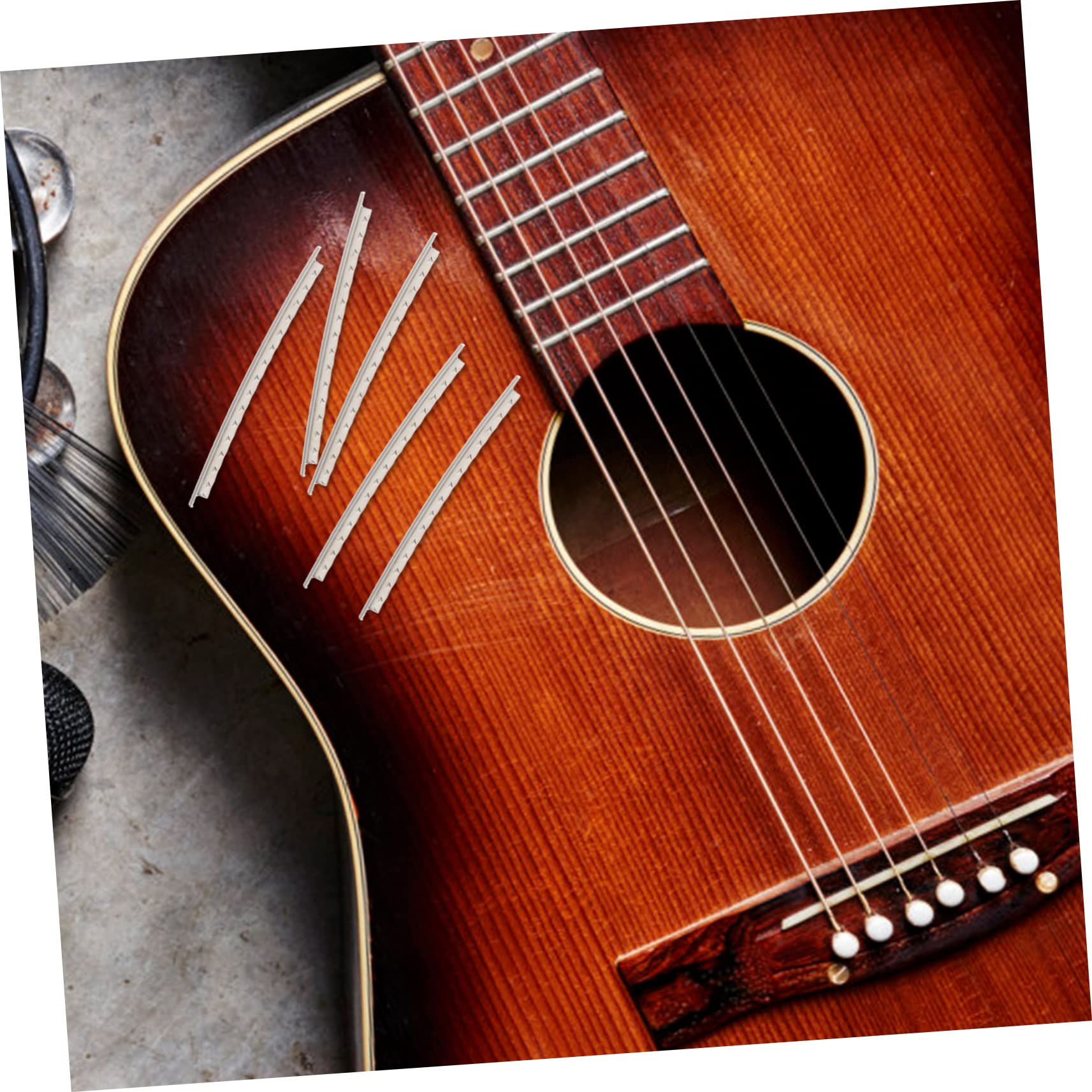 OFFSCH 40pcs Classical Guitar Fret Wire Electric Guitar White Copper Frets Wire Luthier Tools for Guitar Practice