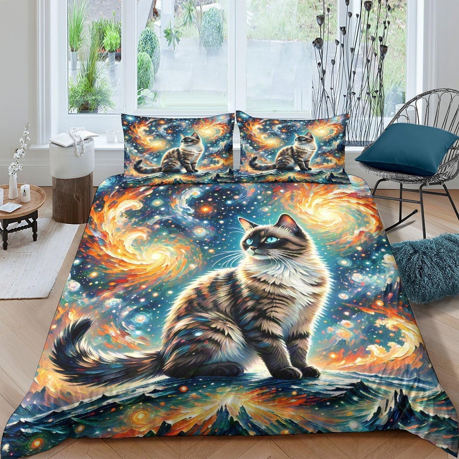 Ctjqhvkz Style-8 3D Printed Fitted Sheet Microfiber Galaxy Starry Sky For Bedroom Mattress Protection And Decor Single（135X200cm）