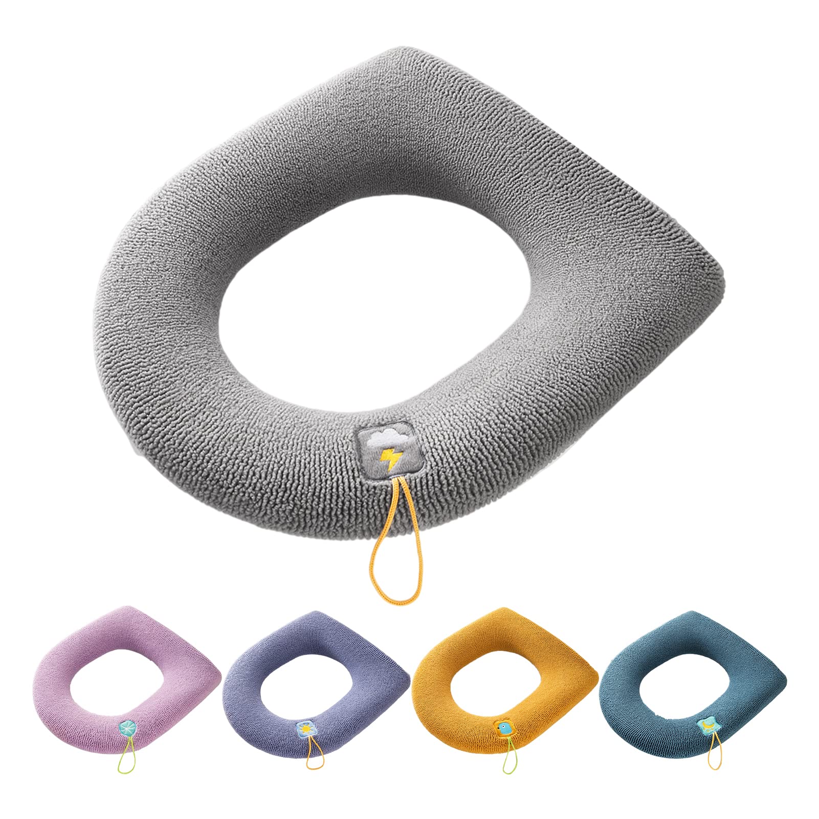 ABATTANT WC,SKU-6--Housse De Siège De Toilette Universelle, En Velours